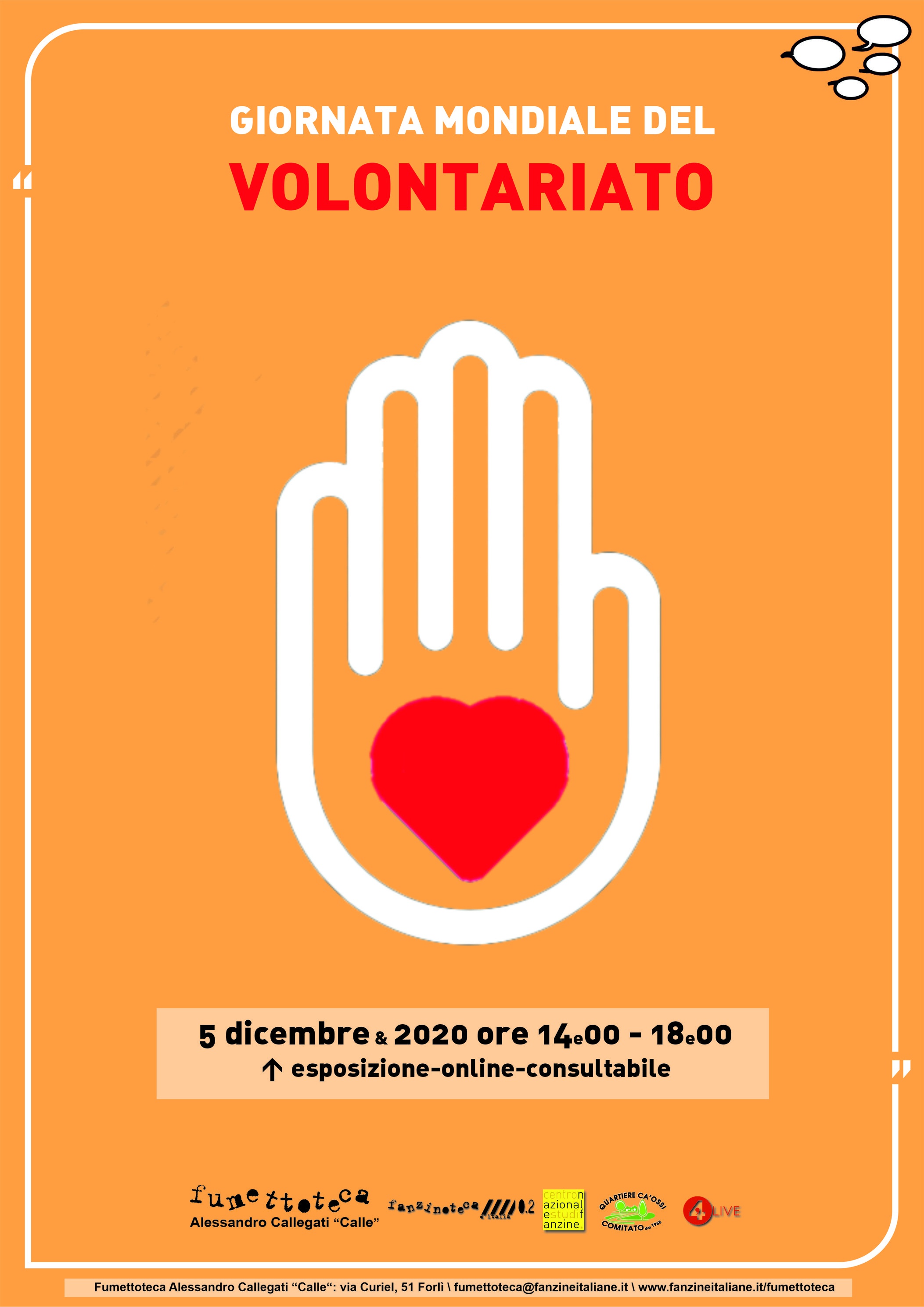 Fumettoteca Alessandro Callegati "Calle" - "Giornata Mondiale del Volontariato" Locandina by Allegrini - 05 Dicembre 2020