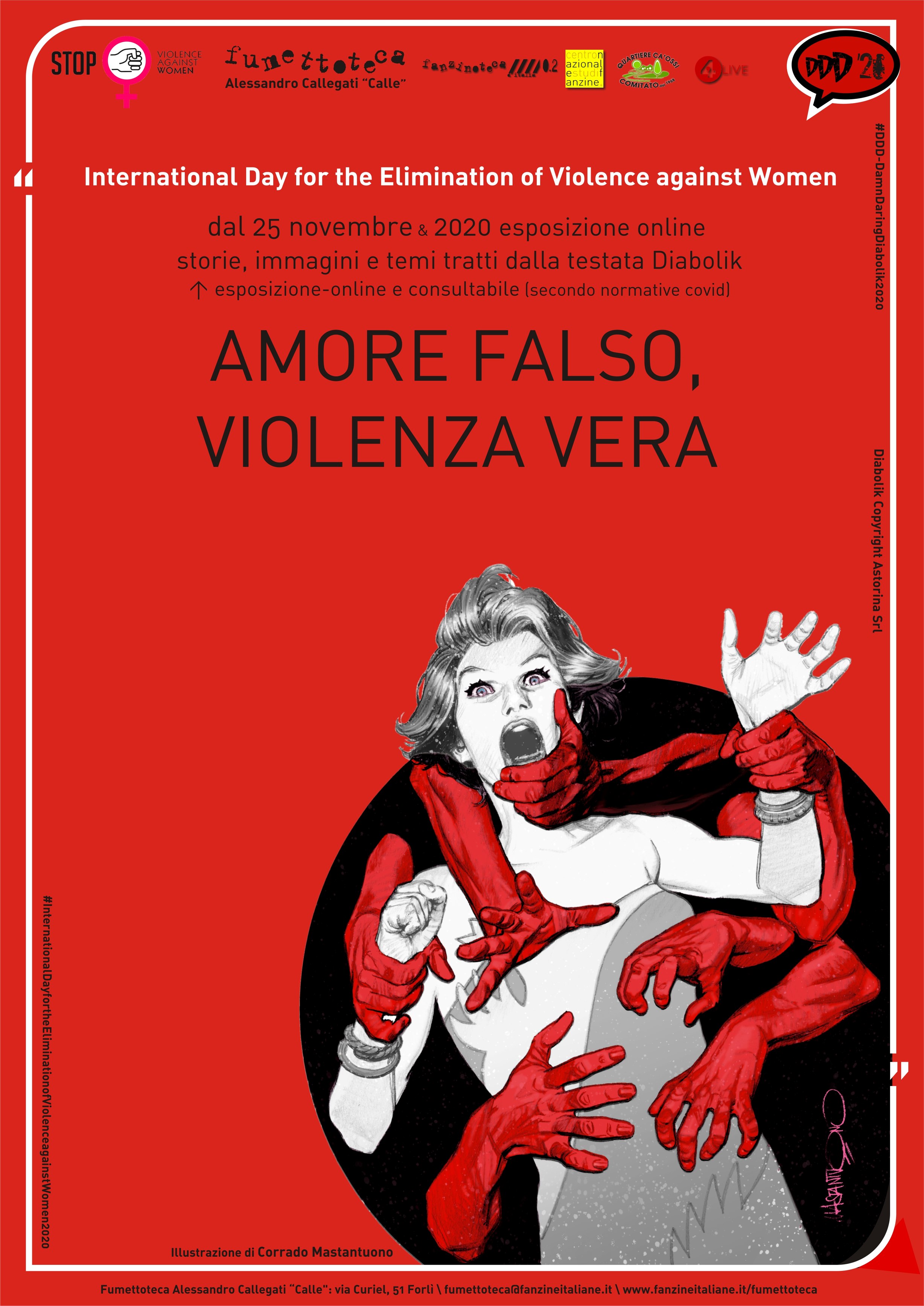 Fumettoteca Alessandro Callegati "Calle" - "Giornata Internazionale contro la violenza sulle donne" Locandina - 25 Novembre 2020