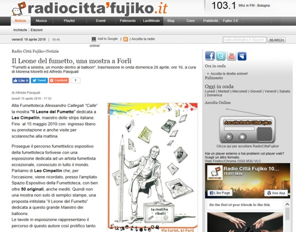 Fumettoteca Alessandro Callegati "Calle" - Intervista Radio Città Fujiko - 2019