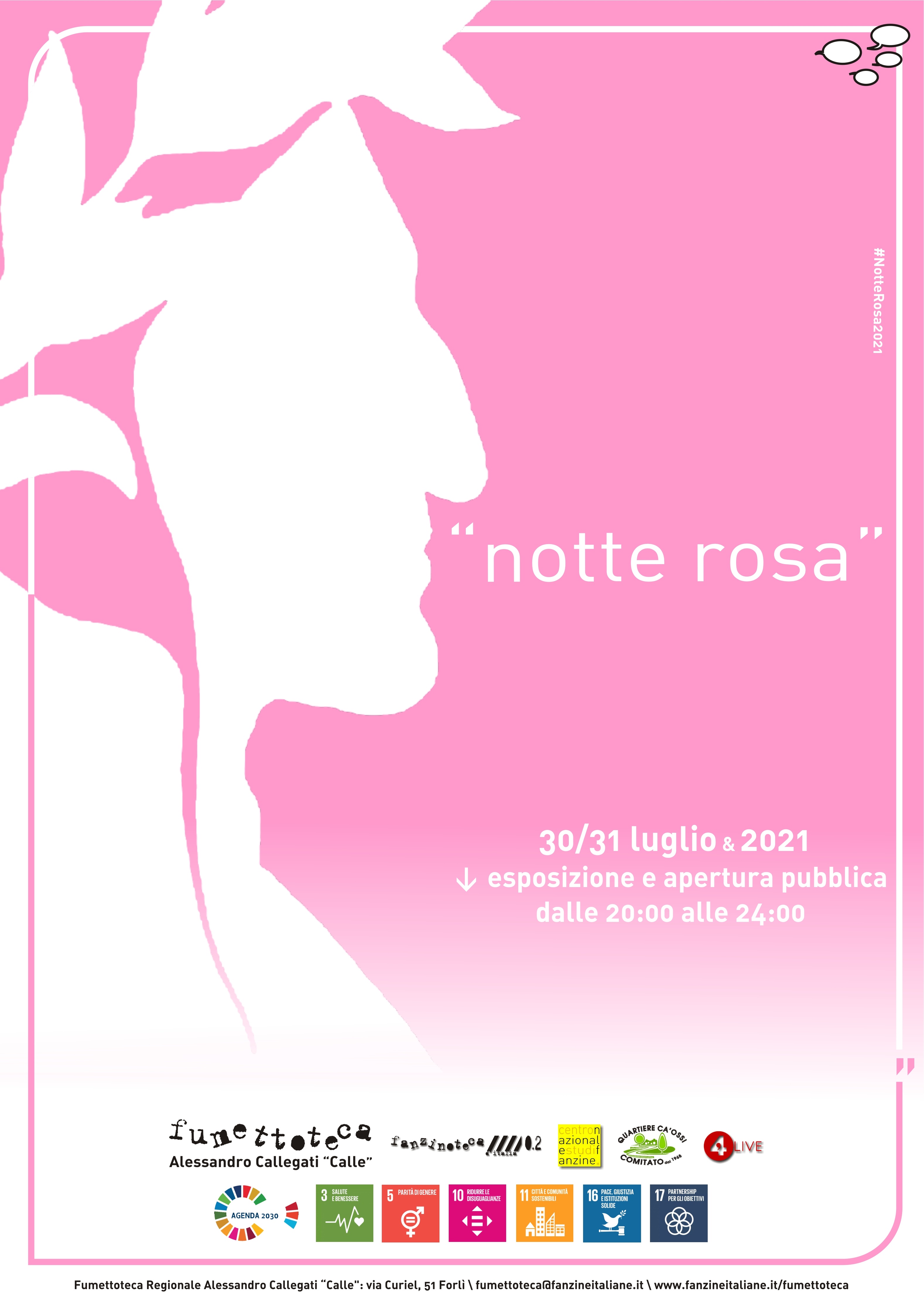 FumettoDANTEca - 'Notte Rosa' Locandina - 30/31 Luglio 2021