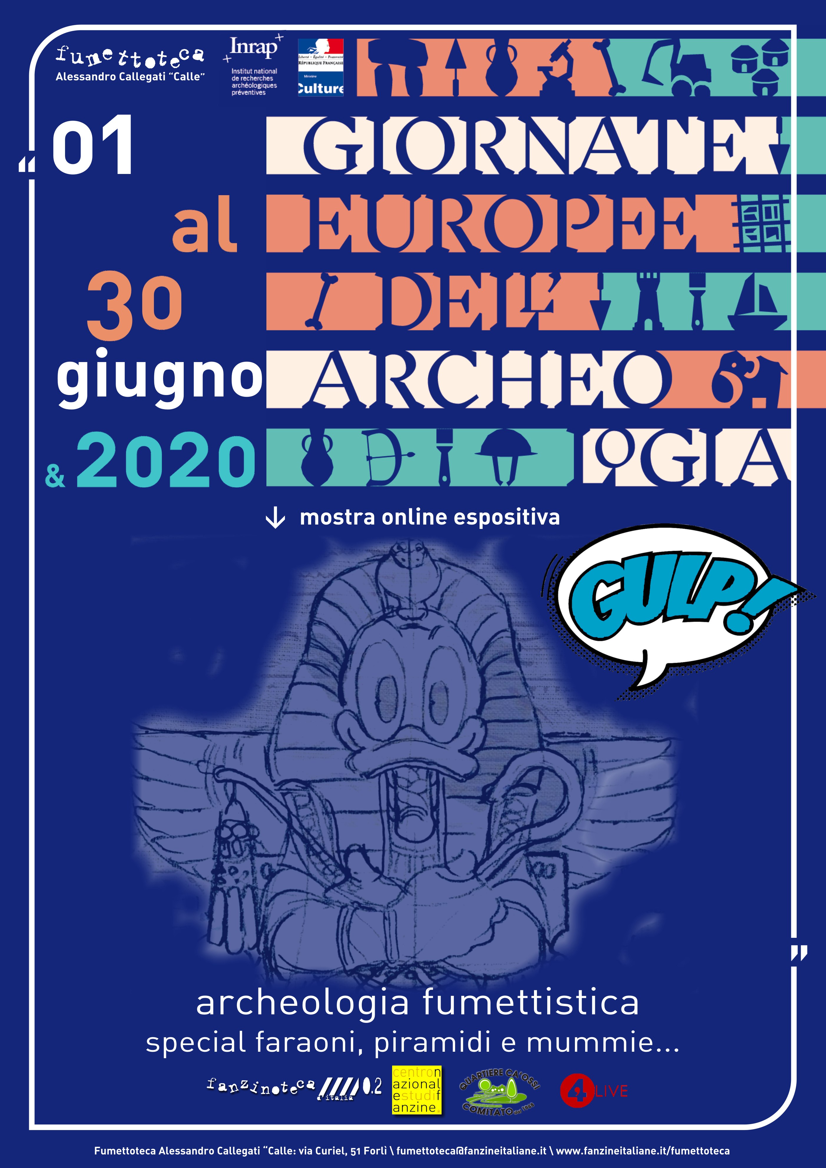 Fumettoteca Alessandro Callegati "Calle" - "Giornate Europee dell'Archeologia" Fumetto & Archeologia Locandina - 01/30 giugno 2020