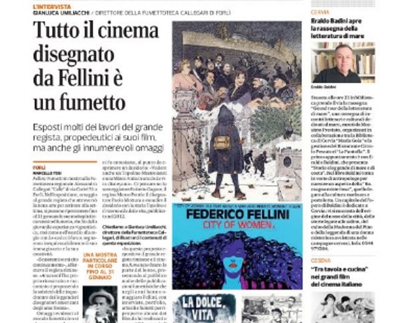 Fumettoteca Alessandro Callegati "Calle" - Intervista Corriere Romagna - Gennaio 2020