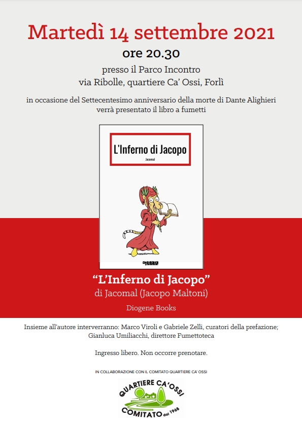 FumettoDANTEca - 'L'Inferno di Jacopo' Presentazione Libro Locandina - 14 Settembre 2021