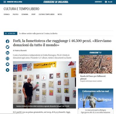  FumettoDANTEca International - Italia - Corriere Bologna 
