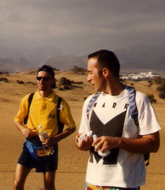 Alessandro Callegati "Calle" con l'amico Marco Verni - 1997