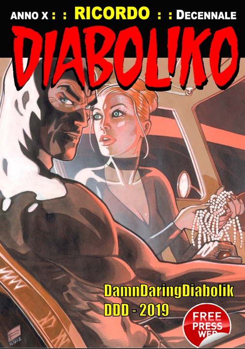 DDD - DamnDaringDiabolik Copertina Ricordo Diaboliko - FreePressWeb Decennale - Novembre 2019