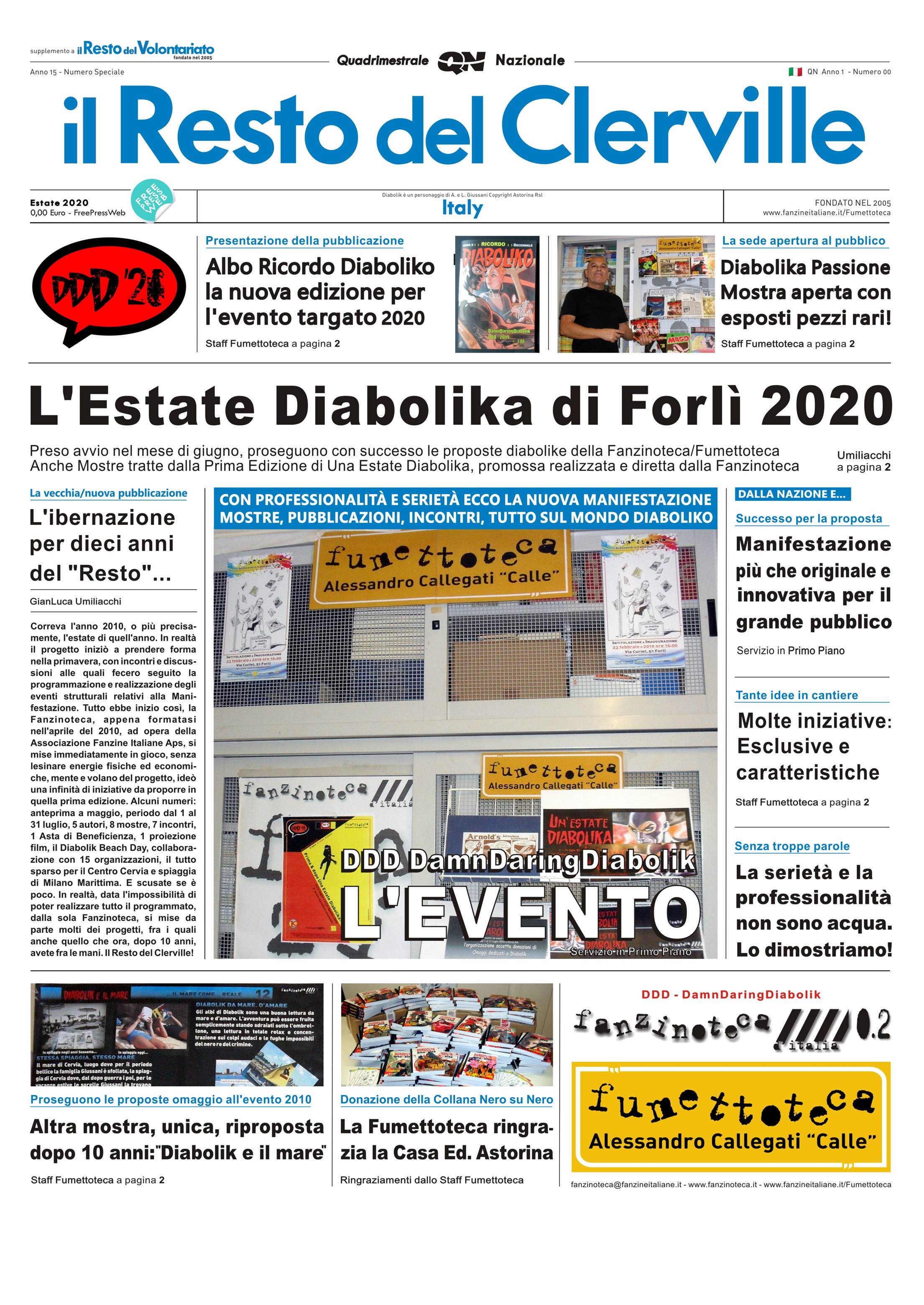 DDD - DamnDaringDiabolik Il Resto del Clerville n. 00 - FreePressWeb Estate 2020