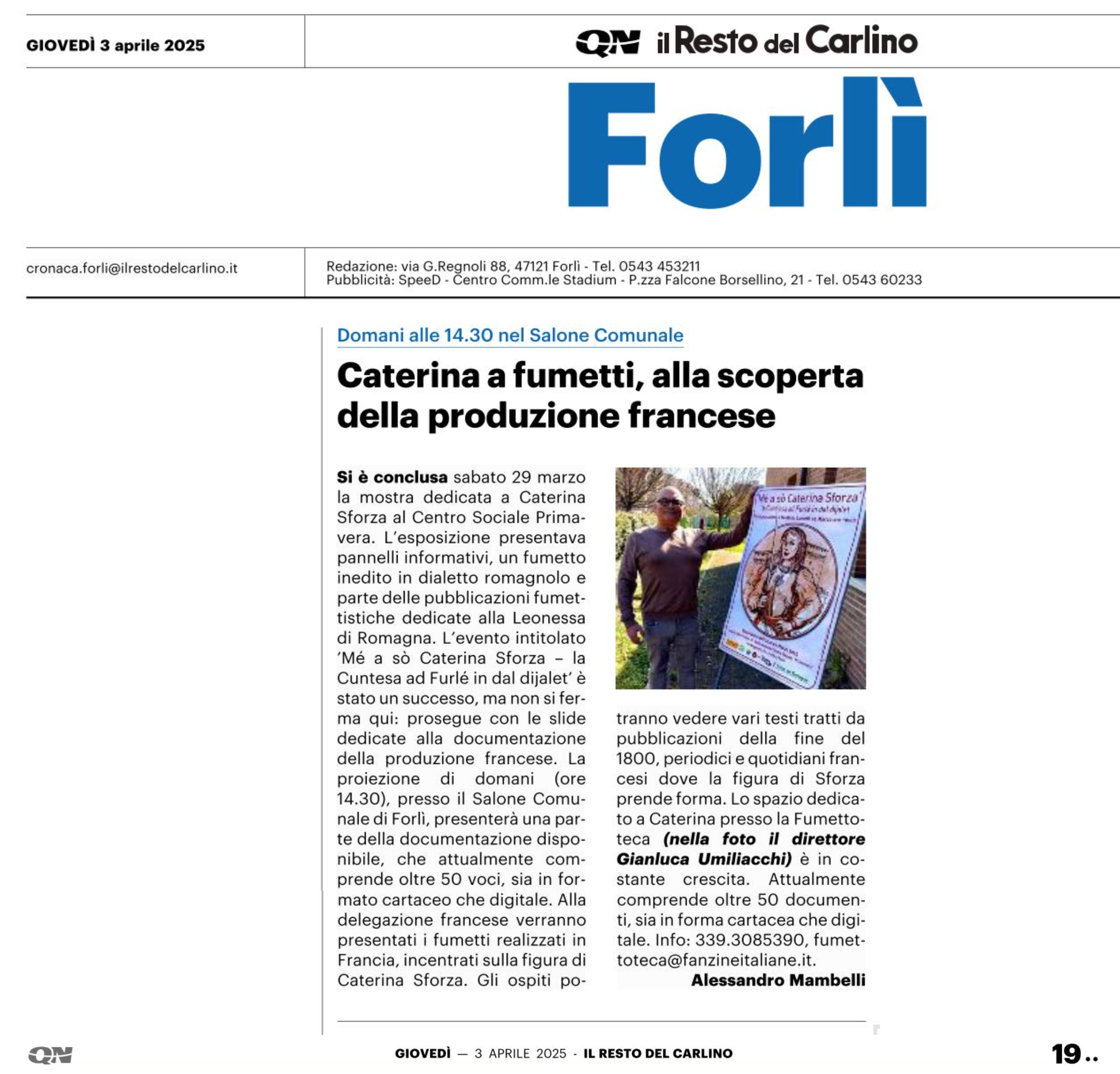 Fumettoteca Nazionale Alessandro Callegati 'Calle' - Sezione Caterina Sforza